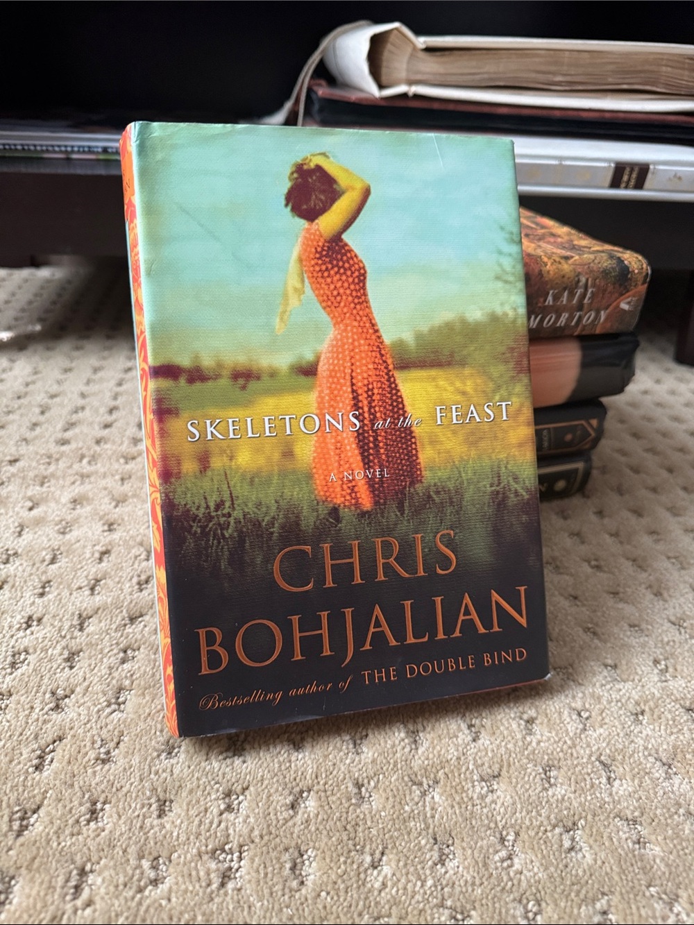 Chris Bohjalian "Skeletons at the Feast" Hardcover — Orange & Green Cover